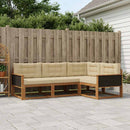 Udendørs sofagruppe med pude 4 pcs Naturlig og Beige