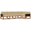 Udendørs sofagruppe 5 pcs Naturlig og Beige
