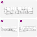 Udendørs sofagruppe 5 pcs Naturlig og Beige