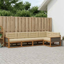 Udendørs sofagruppe 5 pcs Naturlig og Beige