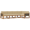 Udendørs sofagruppe 5 pcs Naturlig og Beige
