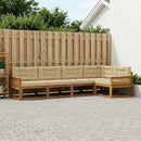 Udendørs sofagruppe 5 pcs Naturlig og Beige