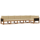 Udendørs sofagruppe med pude 6 pcs Naturlig og Beige