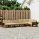Udendørs sofagruppe med pude 6 pcs Naturlig og Beige