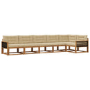Udendørs sofagruppe med pude 6 pcs Naturlig og Beige