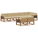 Udendørs sofagruppe 8 stk. Naturlig og Beige