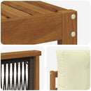 Udendørs sofagruppe 6 pcs Naturlig og Fløde