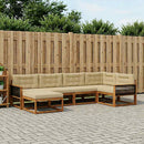 Udendørs sofagruppe med pude 6 pcs Naturlig og Beige