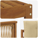 Udendørs sofagruppe 6 pcs Naturlig og Beige