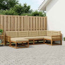 Udendørs sofagruppe 6 pcs Naturlig og Beige