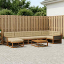 Udendørs sofagruppe med pude 8 pcs Naturlig og Beige