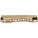 Udendørs sofagruppe med pude 8 pcs Naturlig og Beige