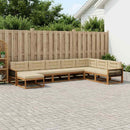 Udendørs sofagruppe med pude 8 pcs Naturlig og Beige