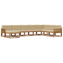 Udendørs sofagruppe med pude 8 pcs Naturlig og Beige