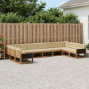 Udendørs sofagruppe med pude 10 pcs Naturlig og Beige