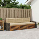 Udendørs sofagruppe med pude 3 pcs Naturlig og Beige Polyester