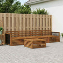 Udendørs sofagruppe 5 pcs Naturfarvet Massivt Akacietræ