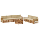 Udendørs sofagruppe med pude 8 pcs Naturlig og Beige