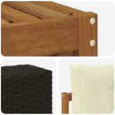 Udendørs sofagruppe 8 pcs Naturlig og Fløde 79 x 79 x 37 cm