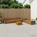 Udendørs sofagruppe 8 pcs Naturfarvet 79 x 79 x 37 cm