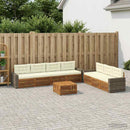 Udendørs sofagruppe 8 pcs Naturlig og Fløde 79 x 79 x 37 cm