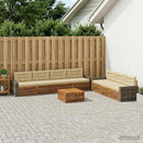 Udendørs sofagruppe 8 pcs Naturlig og Beige 79 x 79 x 37 cm