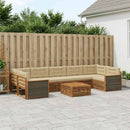 Udendørs sofagruppe med pude 8 pcs Naturlig og Beige