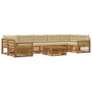 Udendørs sofagruppe med pude 8 pcs Naturlig og Beige