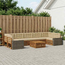 Udendørs sofagruppe 8 pcs Naturlig og Beige
