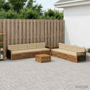 Udendørs sofagruppe med pude 9 pcs Naturlig og Beige
