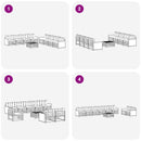 Udendørs sofagruppe med pude 9 pcs Naturlig og Beige