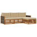 Udendørs sofagruppe Naturlig og Beige 249,5 x 162,5 x 73 cm