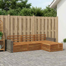 Udendørs sofagruppe 4 pcs Naturfarvet Massivt Akacietræ