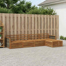 Udendørs sofagruppe 5 pcs Naturfarvet Massivt Akacietræ