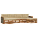 Udendørs sofagruppe med pude 5 pcs Naturlig og Beige