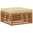 Udendørs sofagruppe med pude 5 pcs Naturlig og Beige