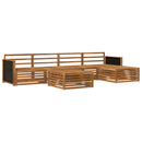 Udendørs sofagruppe 6 pcs Naturfarvet 79 x 79 x 37 cm