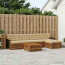 Udendørs sofagruppe med pude 6 pcs Naturlig og Beige