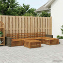 Udendørs sofagruppe 6 pcs Naturfarvet 79 x 79 x 37 cm