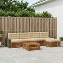Udendørs sofagruppe 6 pcs Naturlig og Beige 79 x 79 x 37 cm