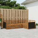 Udendørs sofagruppe 4 pcs Naturfarvet 247,5 x 168,5 x 73 cm