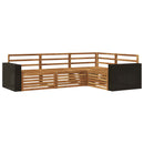 Udendørs sofagruppe 4 pcs Naturfarvet 255,5 x 176,5 x 73 cm