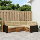 Udendørs sofagruppe 4 pcs Naturlig og Beige