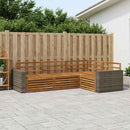 Udendørs sofagruppe 4 pcs Naturfarvet 255,5 x 176,5 x 73 cm