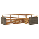 Udendørs sofagruppe 4 pcs Naturfarvet 255,5 x 176,5 x 73 cm