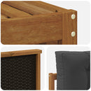 Udendørs sofagruppe 5 pcs Naturlig og Antracit 79 x 79 x 37 cm