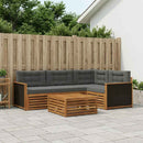 Udendørs sofagruppe 5 pcs Naturlig og Antracit 79 x 79 x 37 cm