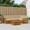 Udendørs sofagruppe med pude 5 pcs Naturlig og Beige