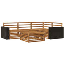 Udendørs sofagruppe 5 pcs Naturfarvet 79 x 79 x 37 cm