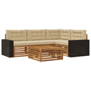 Udendørs sofagruppe 5 pcs Naturlig og Beige 79 x 79 x 37 cm
